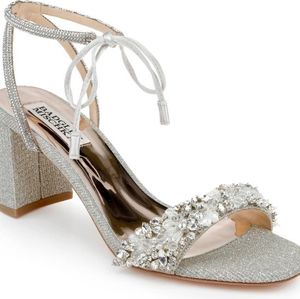 Badgley Mischka jewelled heel sandals